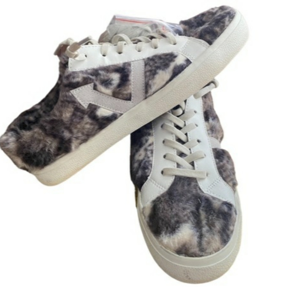 Vintage Havana Snake Fur Slip-On Mules NEW Womens